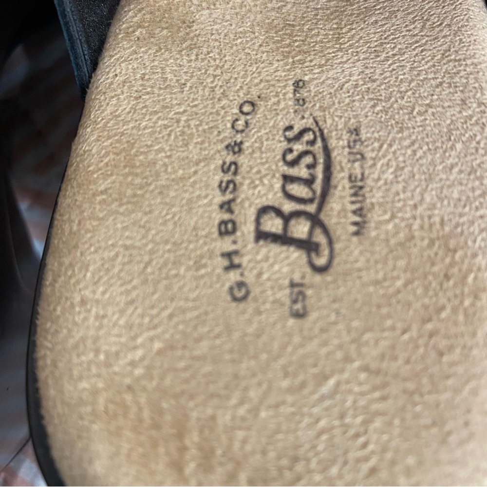 G.H. Bass & Co. Mabel Wedge Sandals BLACK SIZE 9 W - Picture 8 of 12